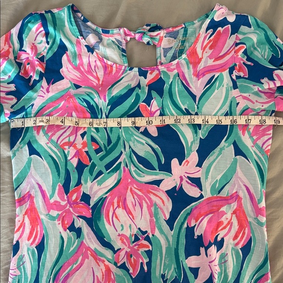 Lilly Pulitzer Mellorie Dress in Mr Peacock Dream A Little Dream Sz Medium - Picture 7 of 8